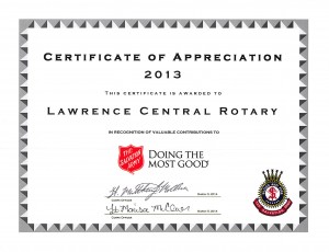Salvation Army AAF 2013